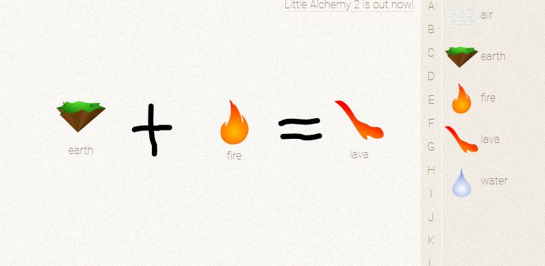 how to make lava in little alchemy