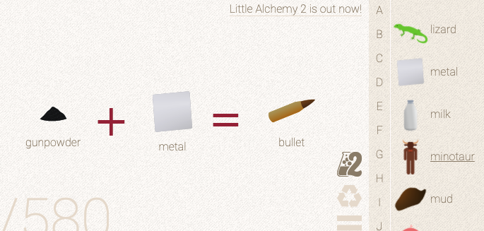 How to make Bullet in Little Alchemy