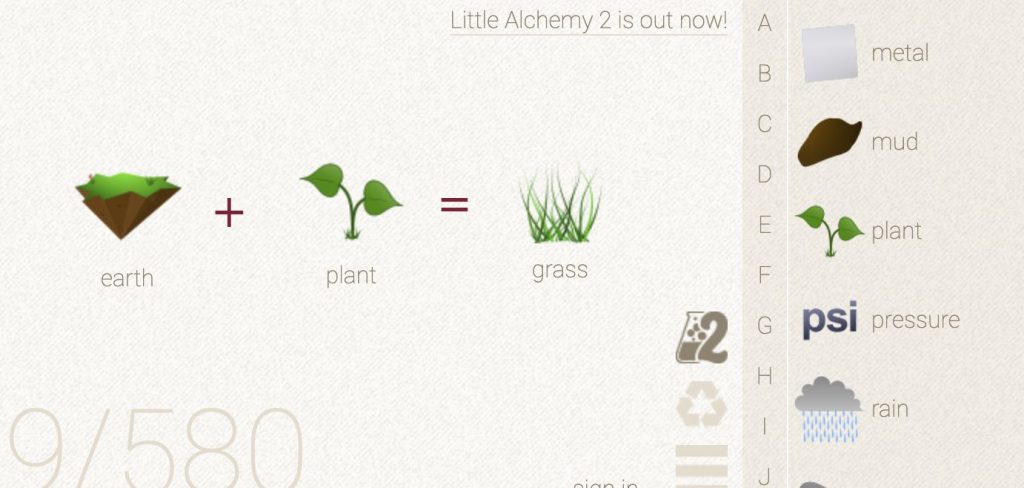 How to make Grass in Little Alchemy