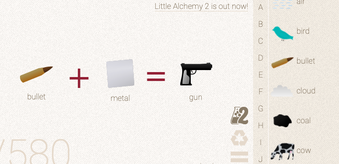 How to make Gun in Little Alchemy