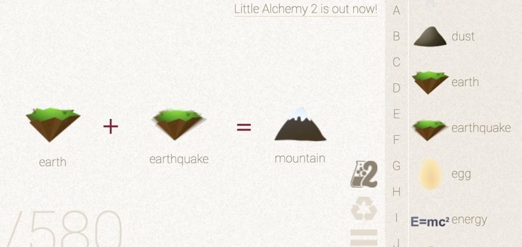 How to make Mountain in Little Alchemy
