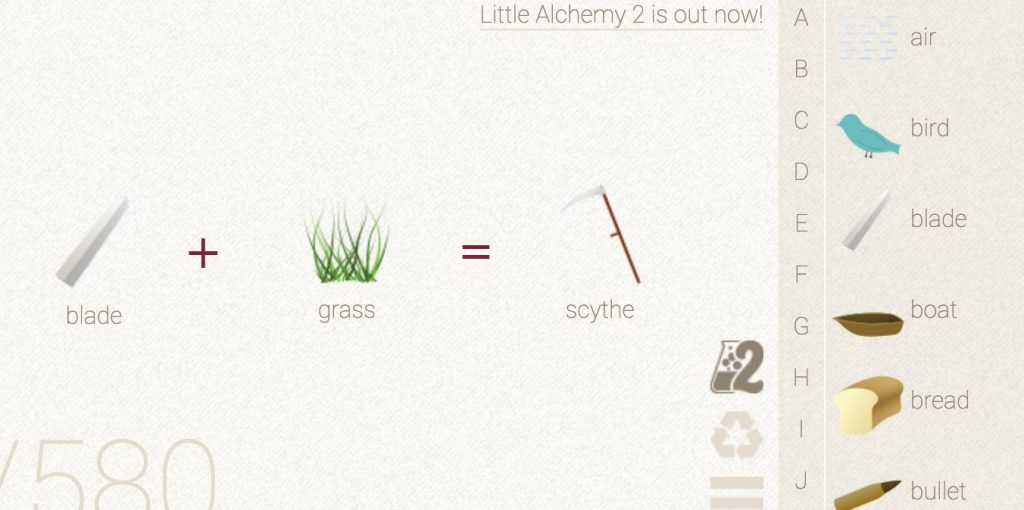 How to make Scythe in Little Alchemy