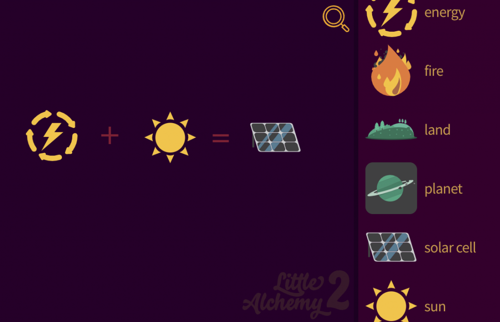 How to make solar cell in little alchemy 2