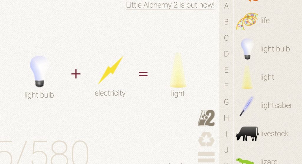 How to make Light in Little Alchemy