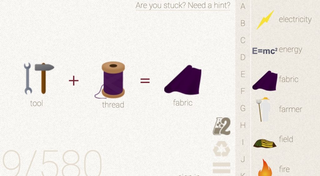 How to make Fabric in Little Alchemy