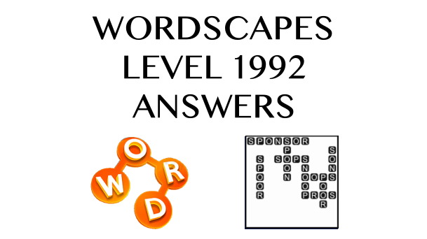 Wordscapes Level 1992 Answers