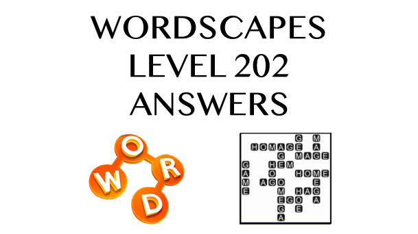 Wordscapes Level 202 Answers