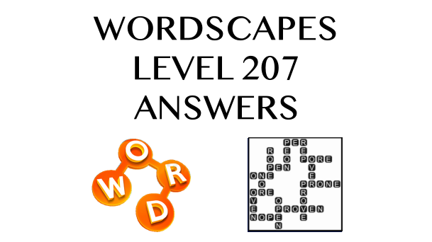 Wordscapes Level 207 Answers