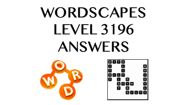 Wordscapes Level 3196 Answers