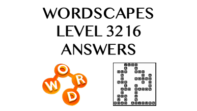 Wordscapes Level 3216 Answers