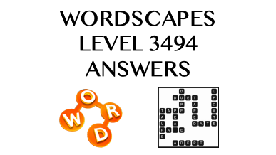 Wordscapes Level 3494 Answers