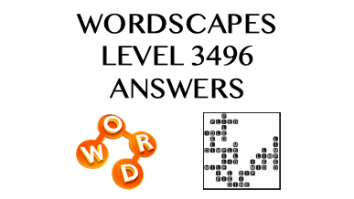 Wordscapes Level 3496 Answers