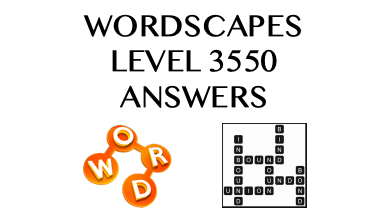 Wordscapes Level 3550 Answers