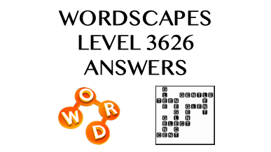 Wordscapes Level 3626 Answers