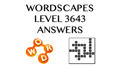 Wordscapes Level 3643 Answers