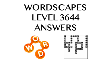 Wordscapes Level 3644 Answers