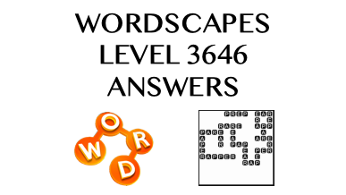 Wordscapes Level 3646 Answers