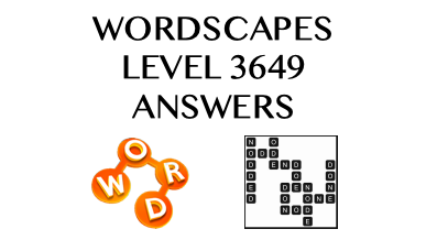 Wordscapes Level 3649 Answers