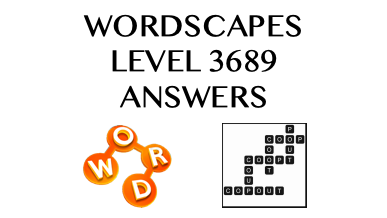 Wordscapes Level 3689 Answers