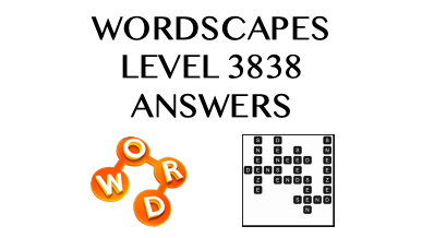 Wordscapes Level 3838 Answers