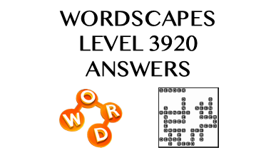 Wordscapes Level 3920 Answers