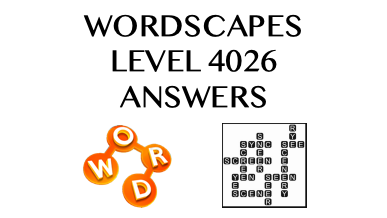 Wordscapes Level 4026 Answers