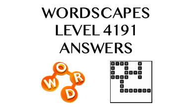 Wordscapes Level 4191 Answers