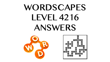 Wordscapes Level 4216 Answers