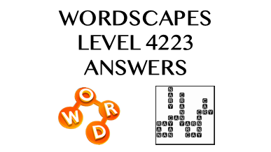 Wordscapes Level 4223 Answers