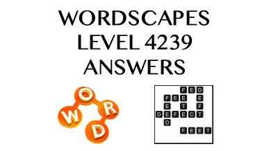 Wordscapes Level 4239 Answers