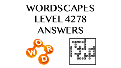 Wordscapes Level 4278 Answers