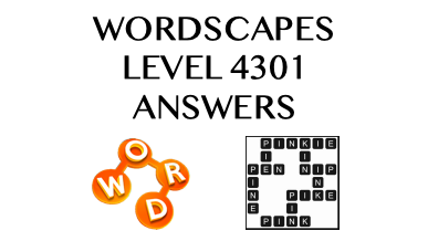 Wordscapes Level 4301 Answers