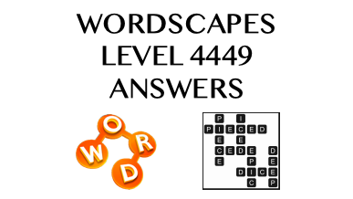 Wordscapes Level 4449 Answers