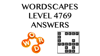 Wordscapes Level 4769 Answers