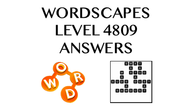 Wordscapes Level 4809 Answers