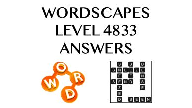 Wordscapes Level 4833 Answers