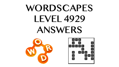 Wordscapes Level 4929 Answers