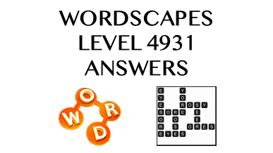 Wordscapes Level 4931 Answers