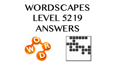 Wordscapes Level 5219 Answers