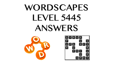 Wordscapes Level 5445 Answers