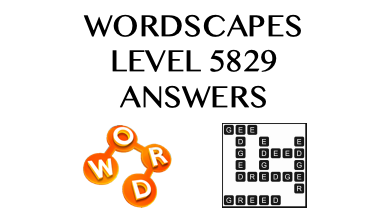 Wordscapes Level 5829 Answers