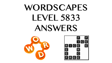 Wordscapes Level 5833 Answers